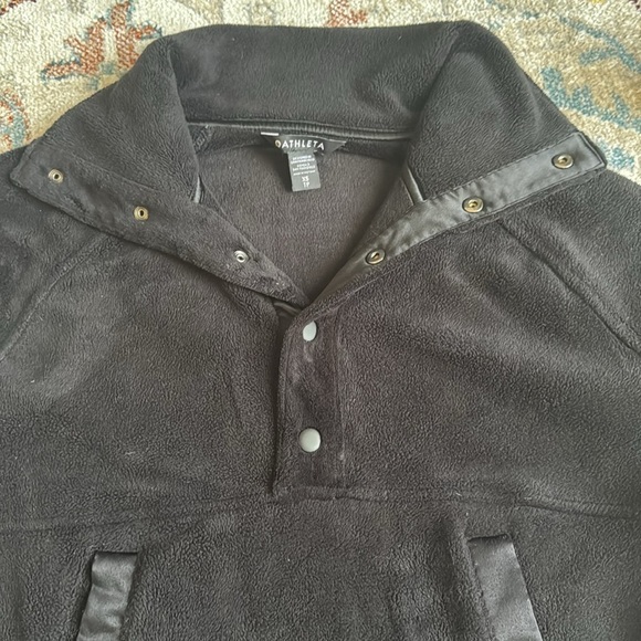 Athleta teddy fleece pullover black size xs - Picture 5 of 10